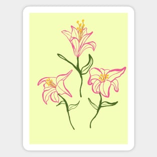 Lily Flowers Magnet